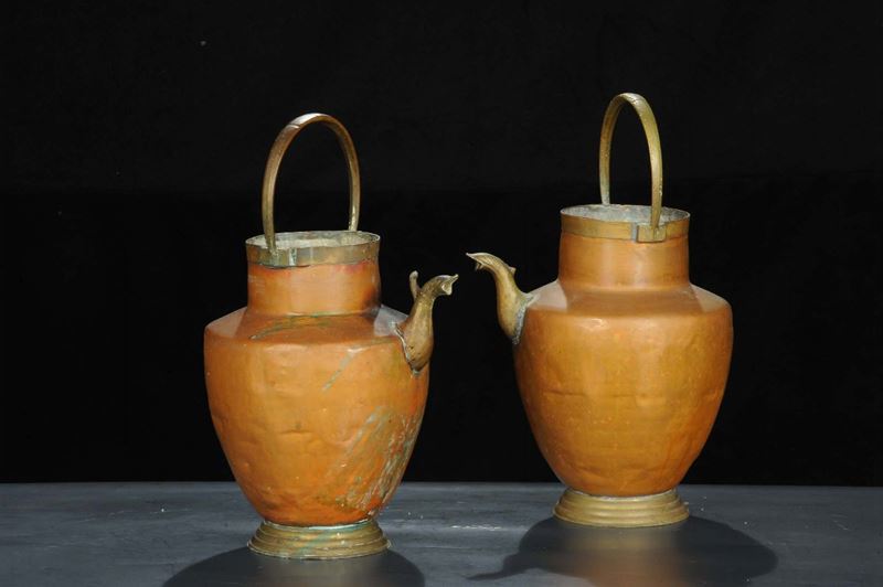 Due brocche in rame  - Auction Antiquariato e Dipinti Antichi - Cambi Casa d'Aste