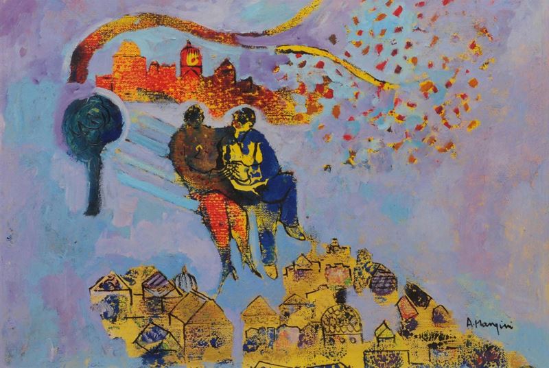 Attilio Mangini (1912-2004) Figure  - Asta Antiquariato e Dipinti Antichi - Cambi Casa d'Aste