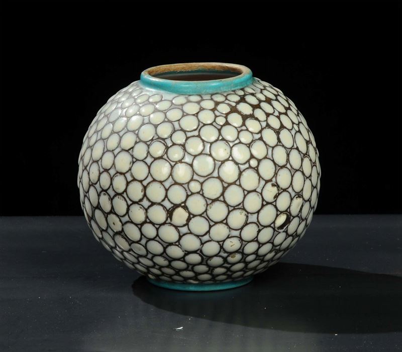 M.G.A. - AlbisolaVaso sferico in terracotta  - Auction Arti Decorative del XX secolo e Design - Cambi Casa d'Aste