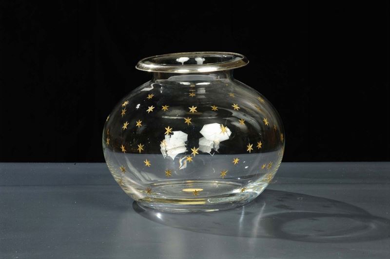 Manifattura ItalianaVaso sferico in cristallo  - Auction Arti Decorative del XX secolo e Design - Cambi Casa d'Aste