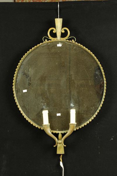 Maurice Dufrne (attr.) - Franciaspecchio Tondo in Ottone
