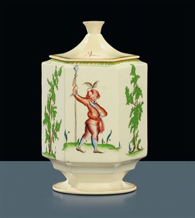 Guido Andlovitz (1900-1965) - s.C.I. - Lavenopotiche Esagonale in Ceramica Bianca