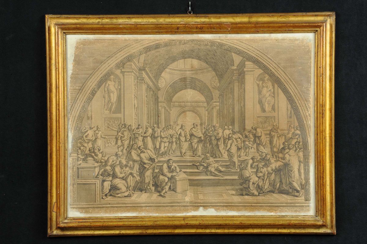 Quattro Incisioni da Raffaello Sanzio Raffiguranti Episodi delle Stanze, Inizi XIX Secolo