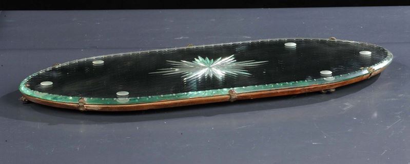 Vassoio centrotavola con piano a specchio, XIX secolo  - Asta Antiquariato e Dipinti Antichi - Cambi Casa d'Aste