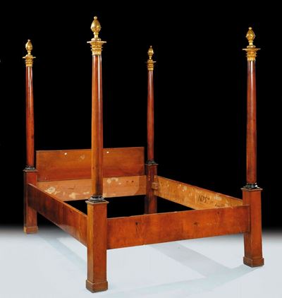Letto Impero in Noce, Lucca Metˆ XIX Secolo