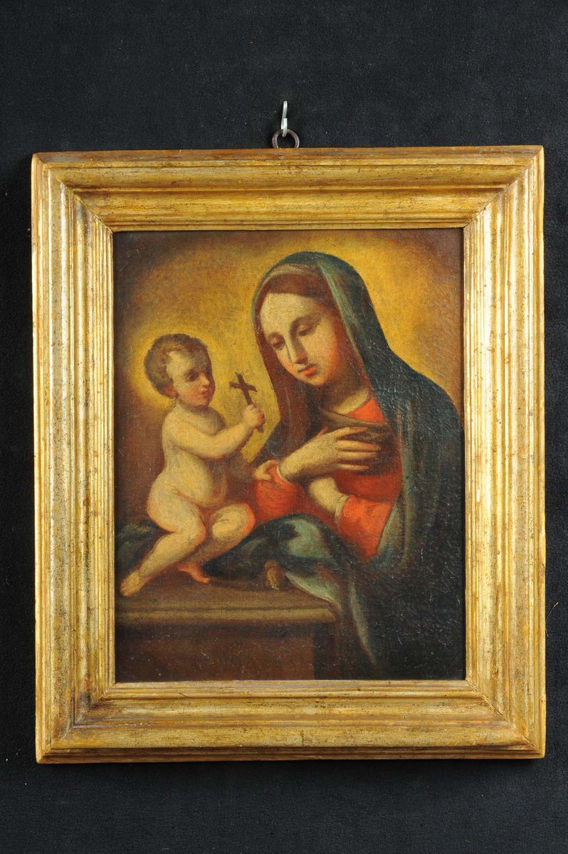 Scuola Italiana del XVIII secolo Madonna con Bambino  - Auction Antiquariato e Dipinti Antichi - Cambi Casa d'Aste