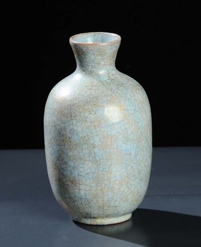 Marcello Fantoni (1915)vaso Bombato in Terracotta Smaltata