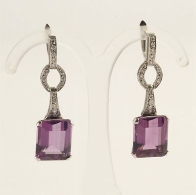 Orecchini con Diamanti ed Ametiste