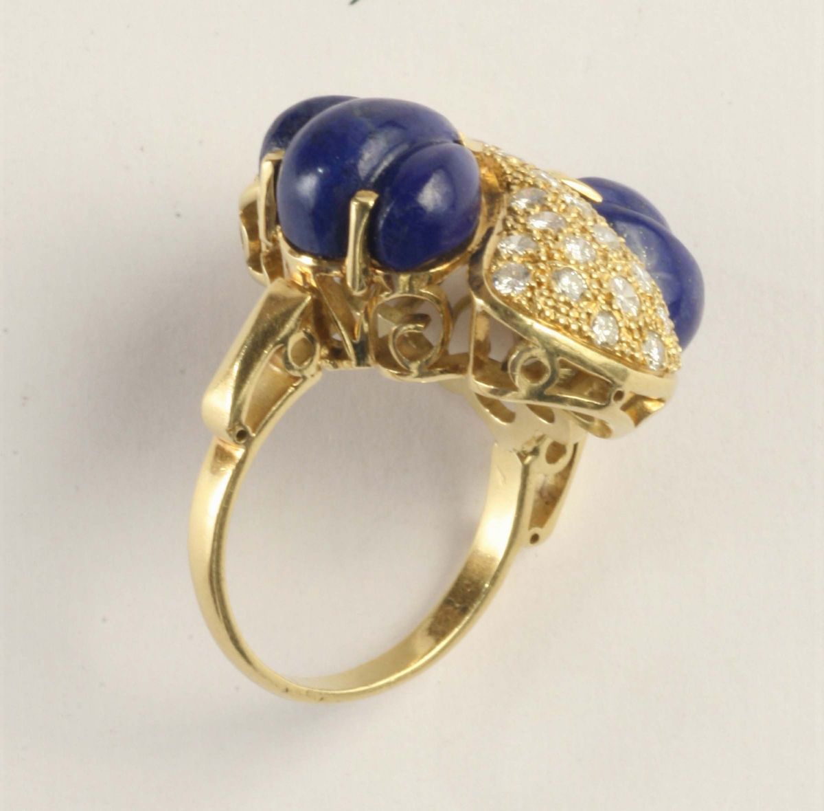 Anello con Diamanti e Lapislazzuli
