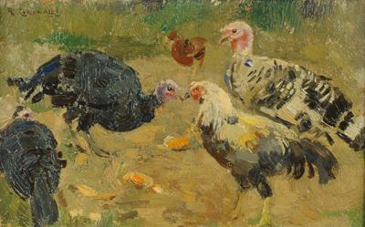 Umberto Coromaldi (1870-1948)animali Nellõaia