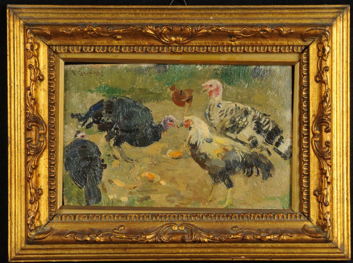 Umberto Coromaldi (1870-1948)animali Nellõaia