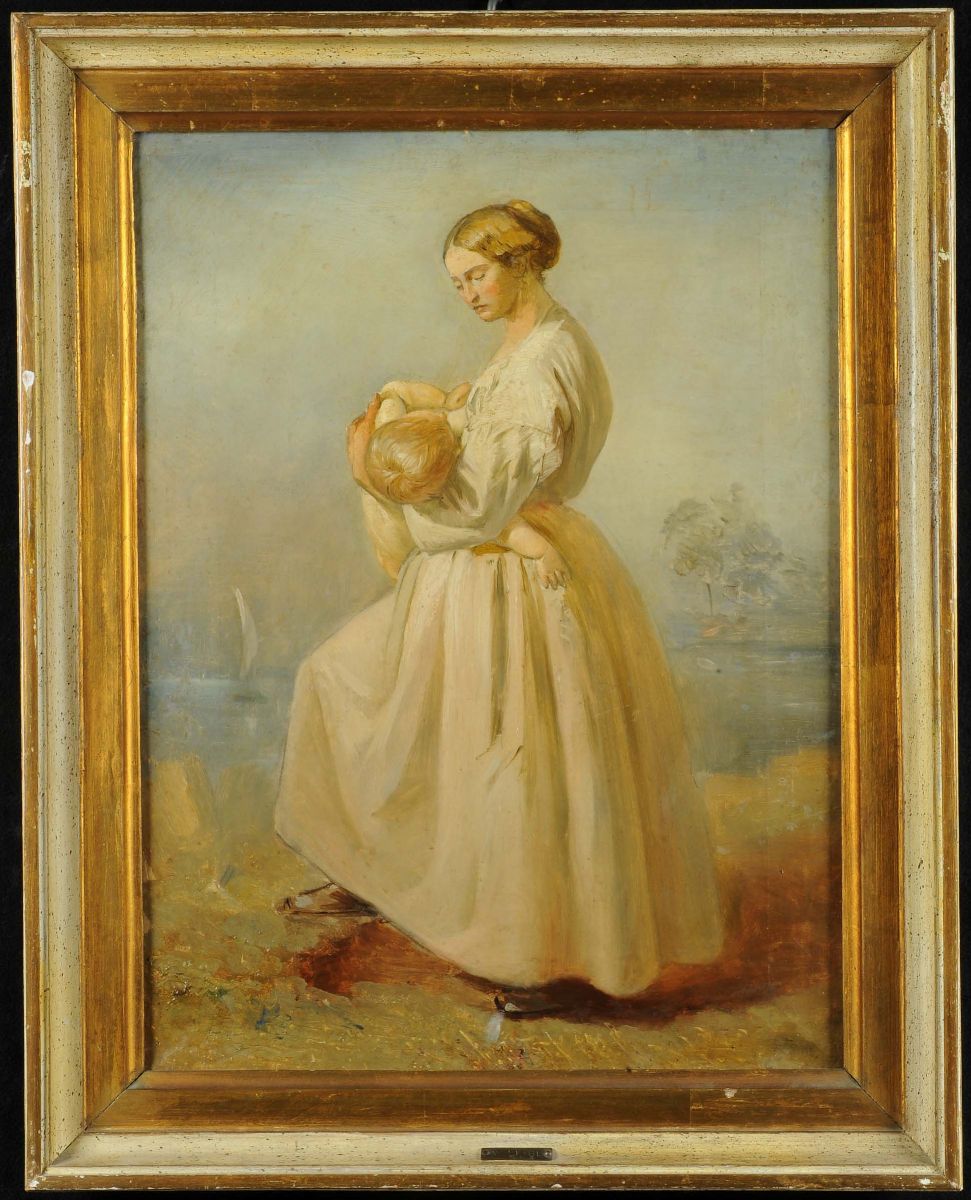 Wilhelm Leibl (1844-1900)maternità