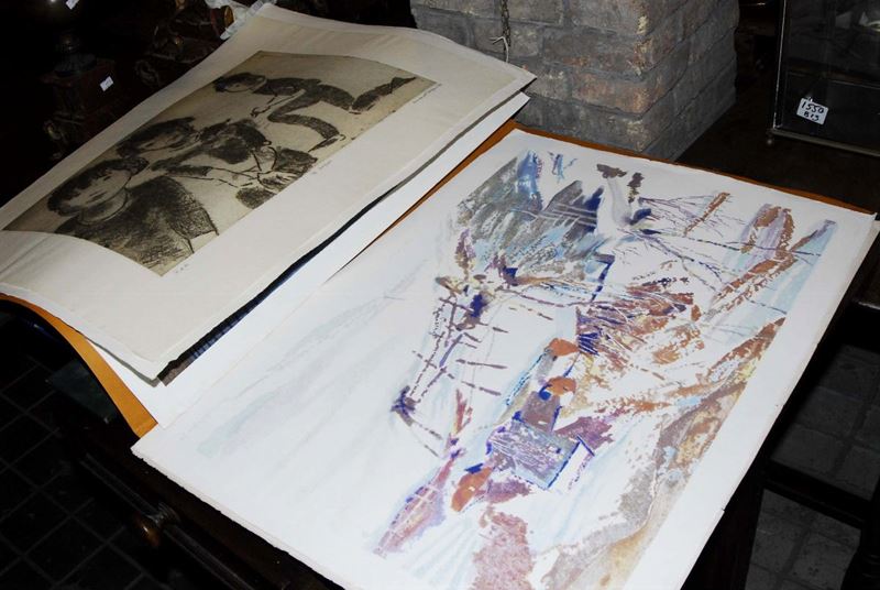 Lotto misto di litografie  - Asta Antiquariato e Dipinti Antichi - Cambi Casa d'Aste