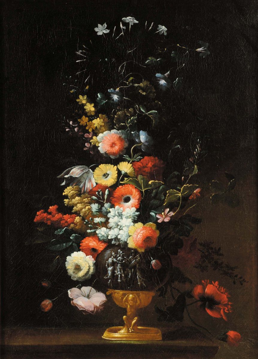 Felice Fortunato Biggi dei Fiori (1680-1750)natura Morta con Fiorinatura Morta con Fiori