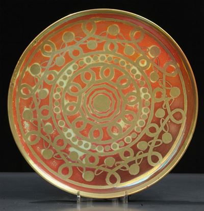 Galileo Chini - Arte della Ceramica - Firenzepiatto in Terracotta Maiolicata