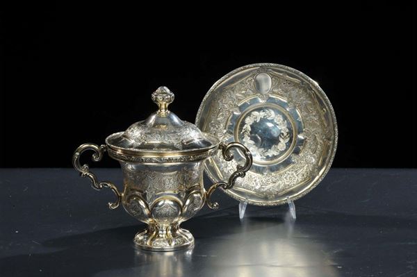 Zuccheriera in argento, Francia meta XIX secolo Francia