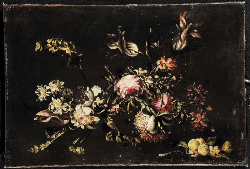 Andrea Belvedere (1652-1732), attribuito a Natura morta con fiori  - Auction Antiquariato e Dipinti Antichi - Cambi Casa d'Aste