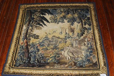 Arazzo Raffigurante Paesaggio con Animali. Bruxelles XVII Secolo