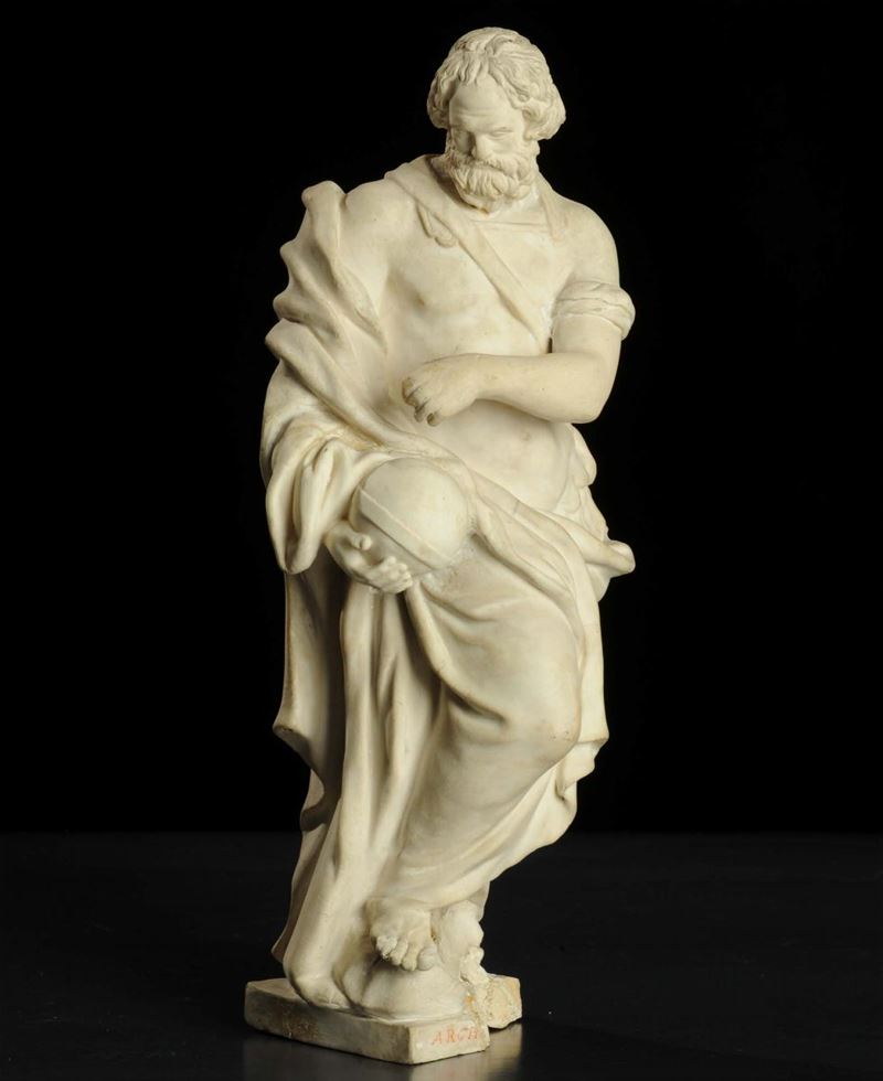 Scultura in biscuit raffigurante filosofo, Roma XIX secolo  - Asta Antiquariato e Dipinti Antichi - Cambi Casa d'Aste