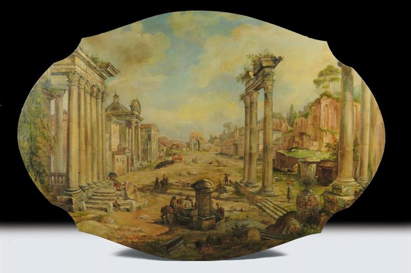 Anonimo del XX secolo Veduta di Roma antica  - Auction Antiquariato e Dipinti Antichi - Cambi Casa d'Aste
