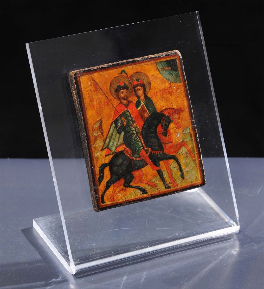 Icona Raffigurante Boris e Gleb, XIX Secolo
