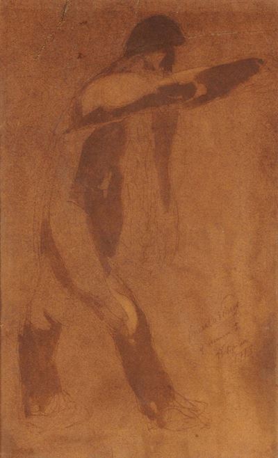 Lorenzo Viani (1882-1936)figura Maschile, 1918