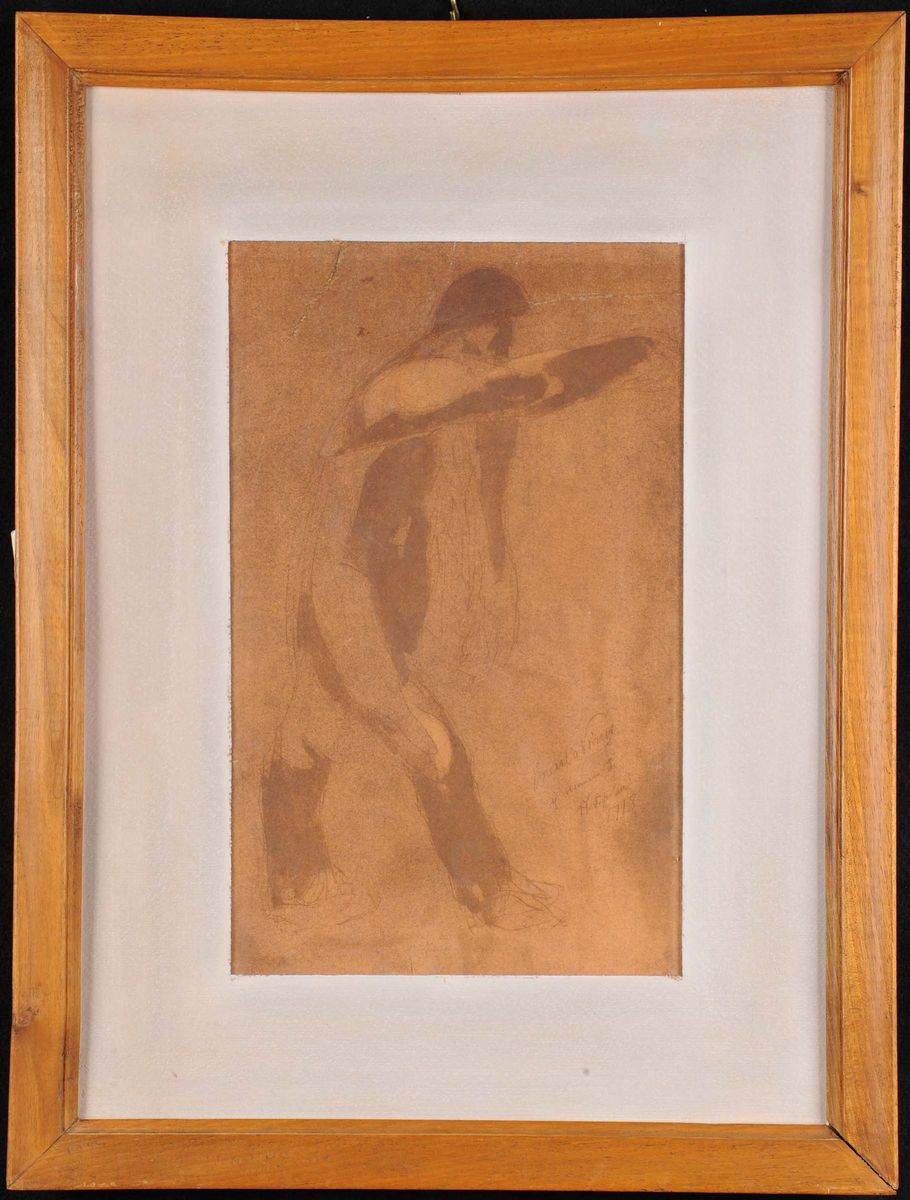 Lorenzo Viani (1882-1936)figura Maschile, 1918