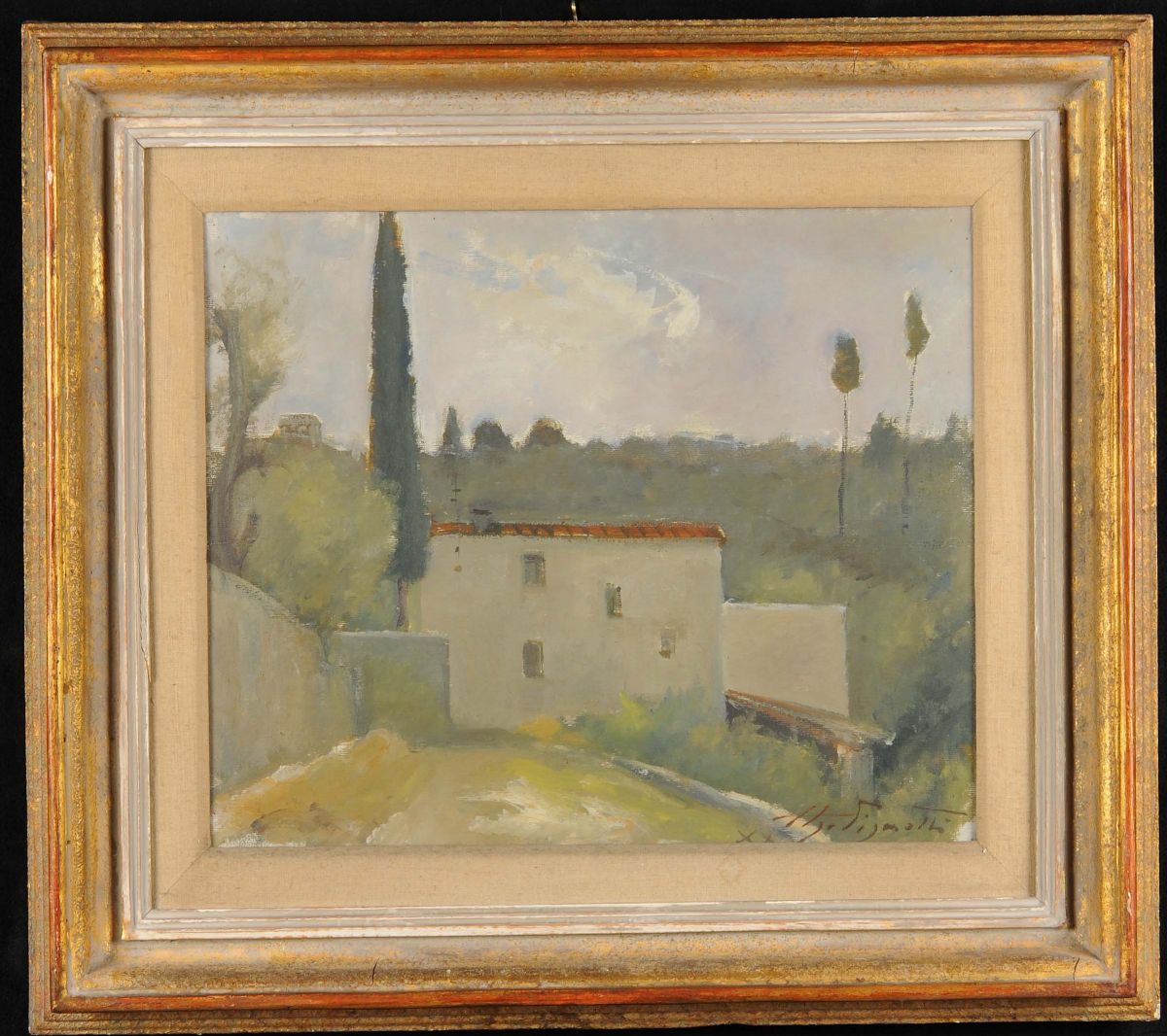 Ugo Pignotti (1899-1958)paesaggio con Case