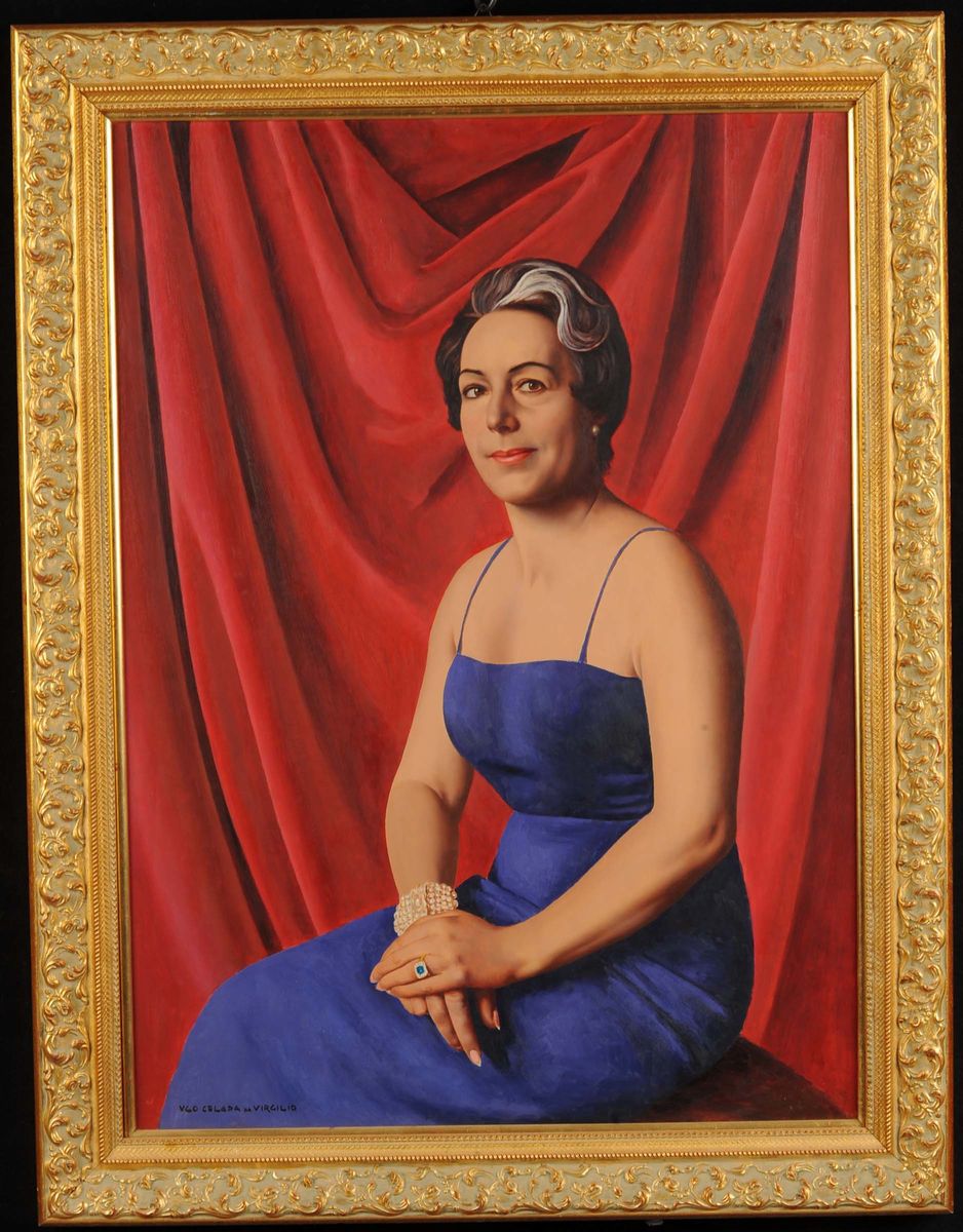 Ugo Celada (1895-1995)ritratto Femminile
