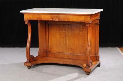 Console Luigi Filippo in Noce, XIX Secolo