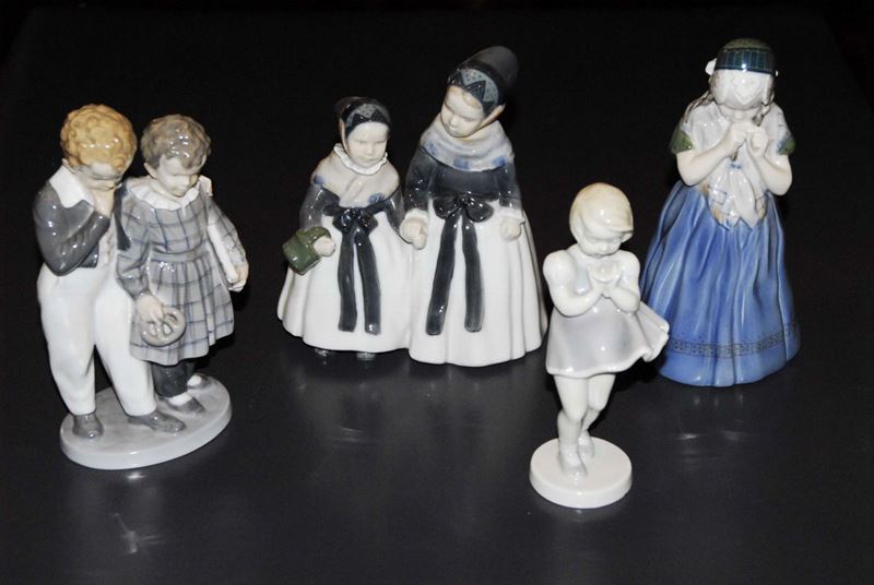 Lotto di quattro porcellane di Copenaghen  - Asta Antiquariato e Dipinti Antichi - Cambi Casa d'Aste