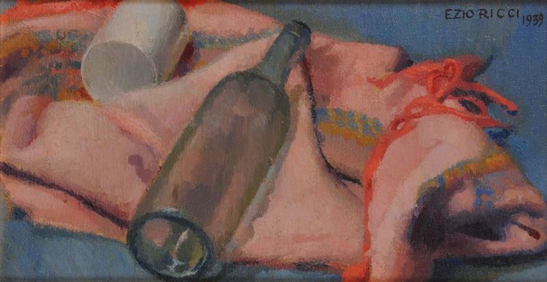 Ezio Ricci (1885-1968) Natura morta, 1939  - Asta Dipinti del XIX e XX secolo - II - Cambi Casa d'Aste