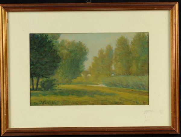Mario Carlesi (1890-1968) Paesaggio Lucchese