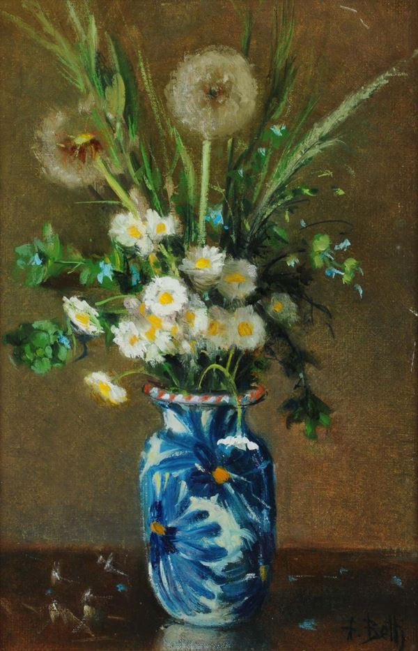 Franco Betti (1925) Natura morta con vaso di fiori