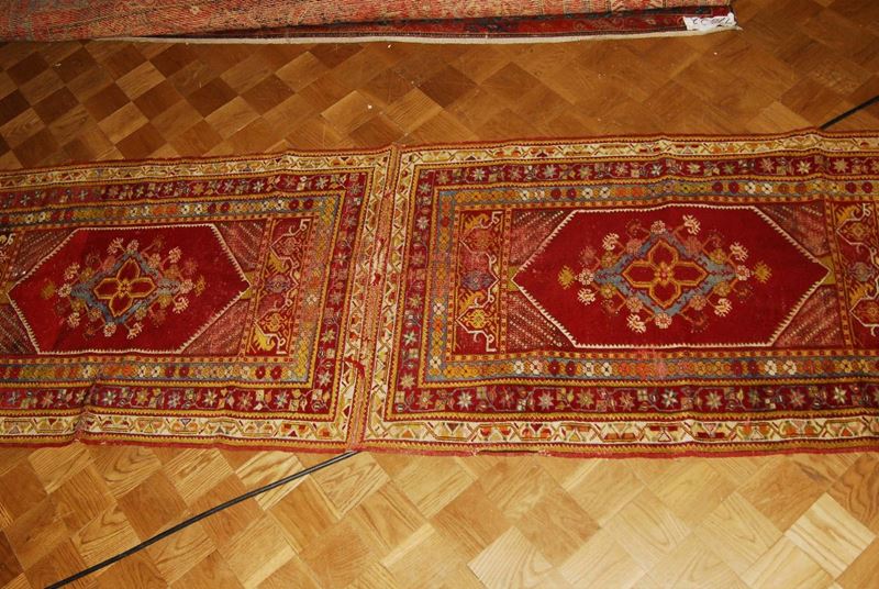 Doppio tappeto anatolico, inizio XX secolo  - Auction OnLine Auction 12-2011 - Cambi Casa d'Aste