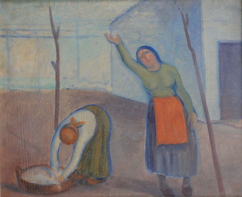 Fioravante Seibezzi (1906-1975) Lavandaie  - Asta Antiquariato e Dipinti Antichi - Cambi Casa d'Aste