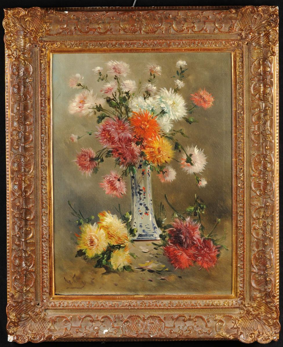 Scuola Francese del XIX Secolovaso con Fiori