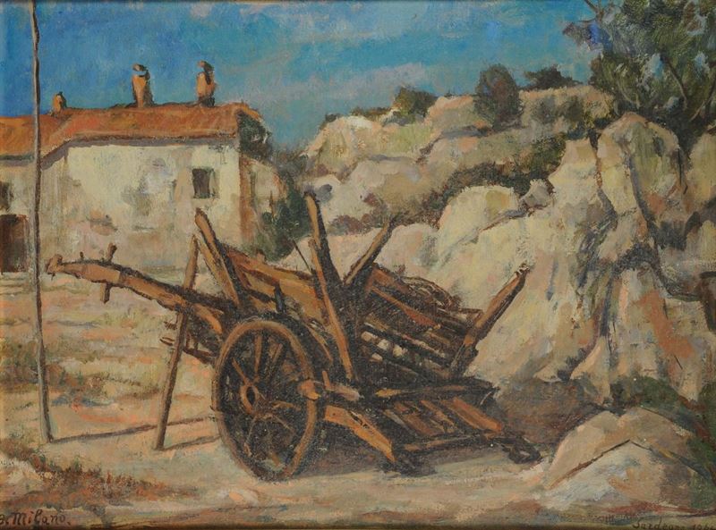 Bruno Milano (1907-2001) Carretto  - Asta Antiquariato e Dipinti Antichi - Cambi Casa d'Aste