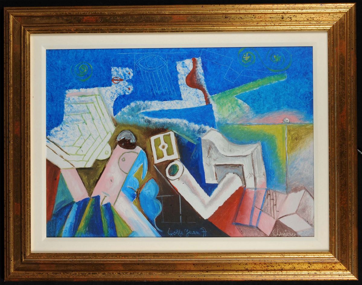 Riccardo Schweizer (1925-2004)costa Azzurra, Golfe Yoan, 1977