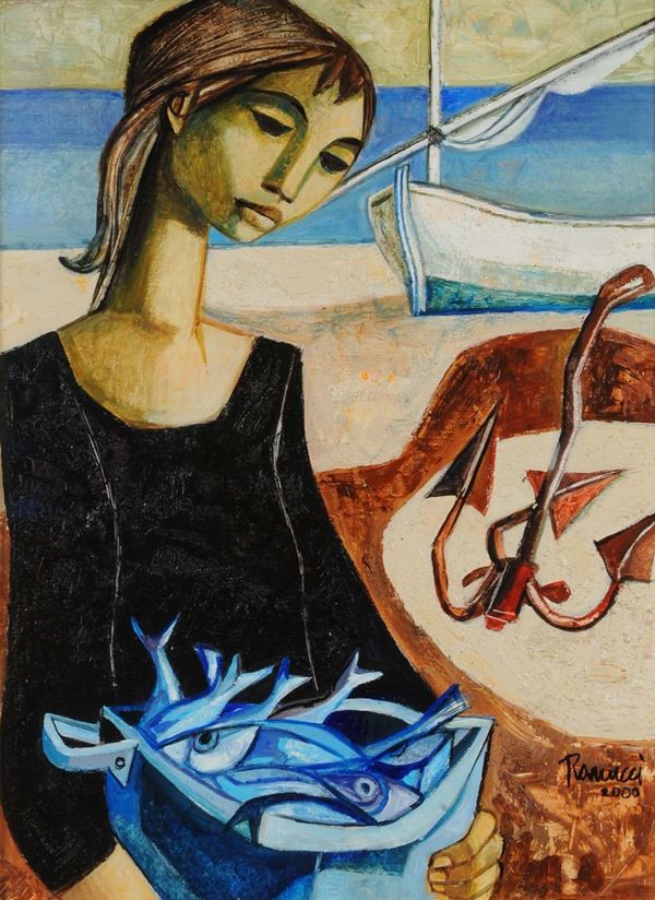 Lucio Ranucci (1925) Ritratto di donna, 2000