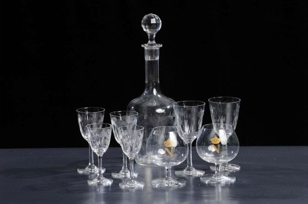 Servizio di bicchieri in cristallo