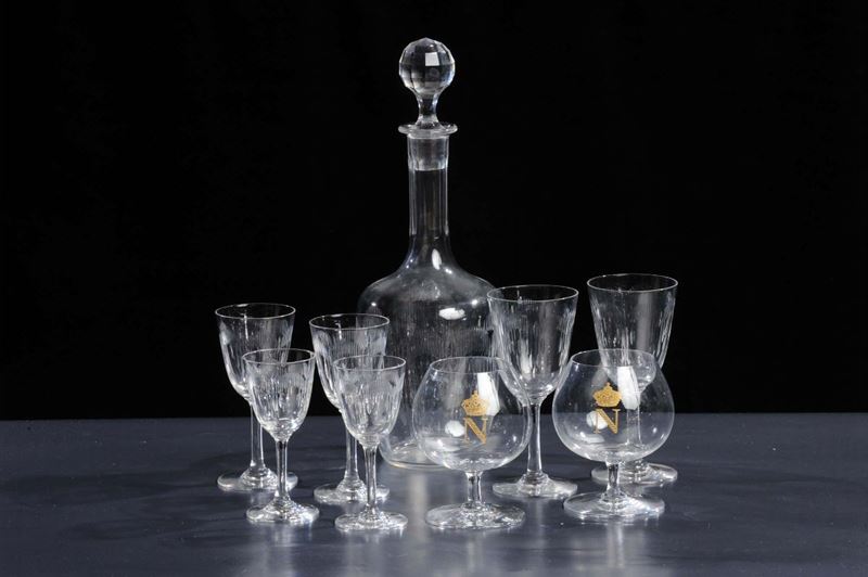 Servizio di bicchieri in cristallo  - Asta Antiquariato, Argenti e Dipinti Antichi - Cambi Casa d'Aste