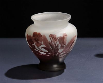 Emile Gallž (1846-1904) - Nancypiccolo Vaso in Vetro Incolore