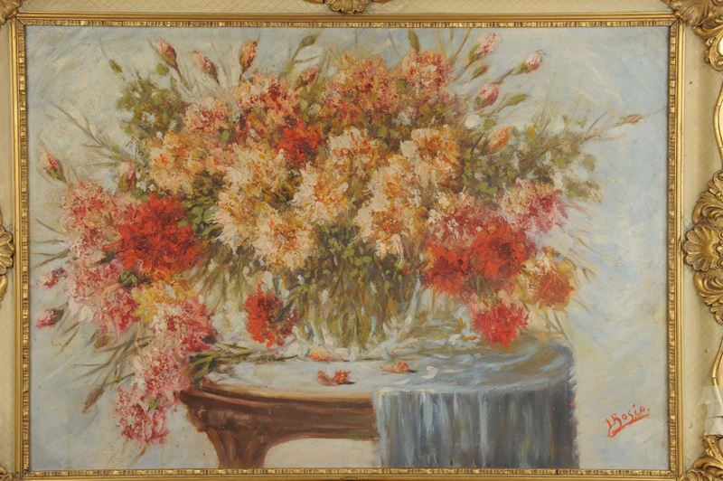 Luigi Bosio (1896-1959), attribuito a Vaso di fiori  - Auction Antiquariato e Dipinti Antichi - Cambi Casa d'Aste