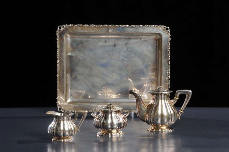 Servizio da t in argento  - Asta Antiquariato e Dipinti Antichi - Cambi Casa d'Aste