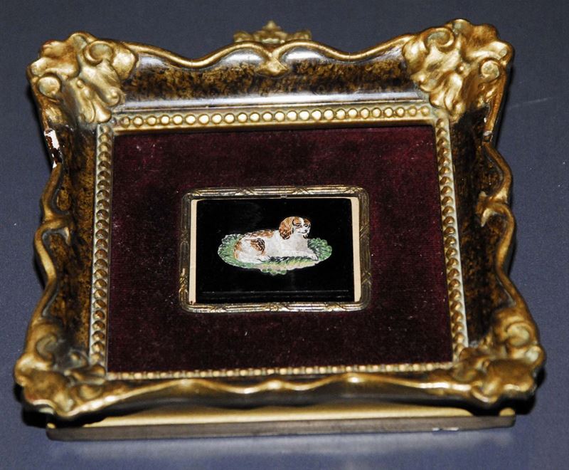 Micromosaico raffigurante cagnolino  - Asta Antiquariato e Dipinti Antichi - Cambi Casa d'Aste