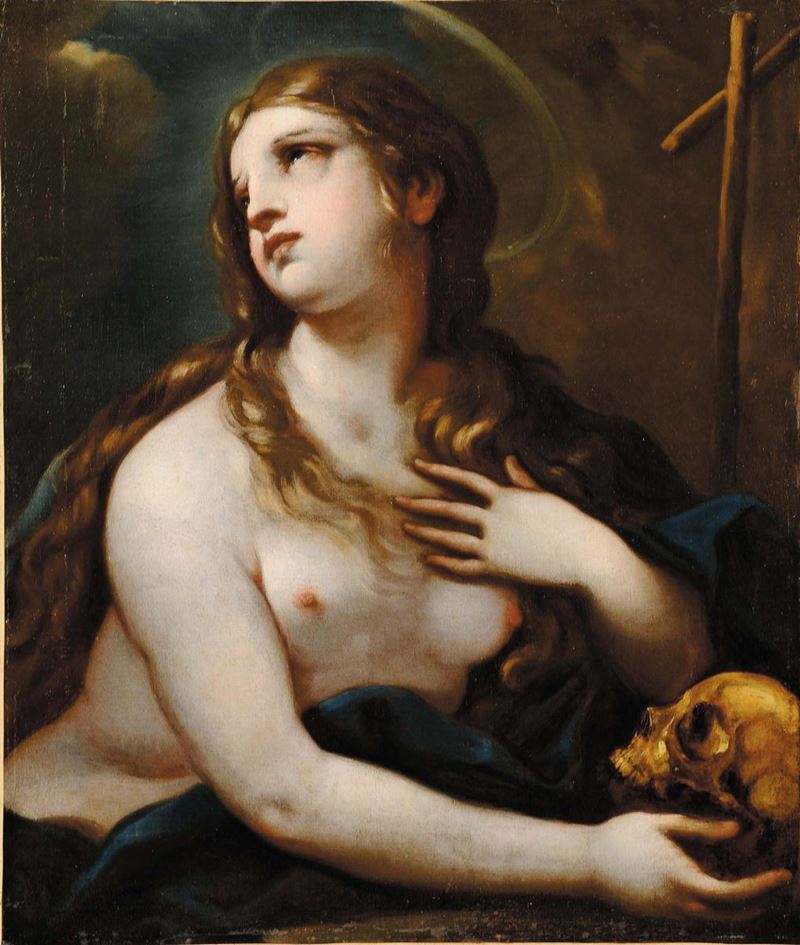 Scuola Napoletana del XVII secolo Maddalena  - Auction Antiquariato e Dipinti Antichi - Cambi Casa d'Aste