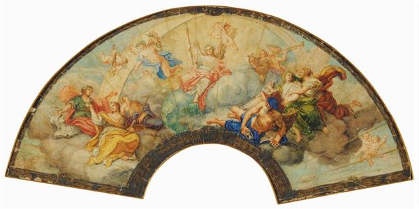 Scuola Napoletana del XVIII secolo Studio per ventaglio