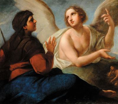 Antonio Bellucci (1654-1726), Attribuito Aagar e L'angelo