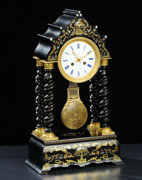 Pendola a  tempietto da tavolo, XIX secolo